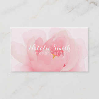 Cartes de visite floraux de fleur de pivoine