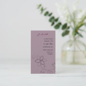 Cartes de visite floraux de paon (Debout devant)