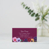 Cartes de visite floraux de pensées (Debout devant)