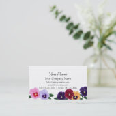 Cartes de visite floraux de pensées (Debout devant)