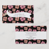 Cartes de visite floraux de salon de coiffure de (Devant / Derrière)