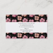 Cartes de visite floraux de salon de coiffure de (Dos)