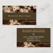 Cartes de visite floraux de Sepia (Devant / Derrière)