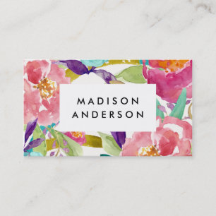 Cartes de visite floraux d'été