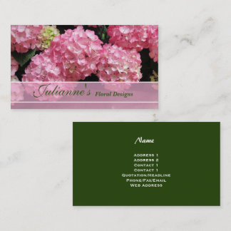  Cartes de visite floraux d'Hydrangea