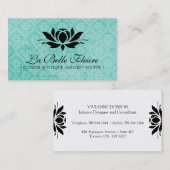 Cartes de visite floraux élégants (Devant / Derrière)