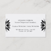 Cartes de visite floraux élégants (Dos)