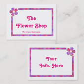 Cartes de visite floraux fins (Devant / Derrière)