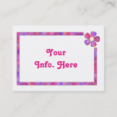 Cartes de visite floraux fins (Dos)