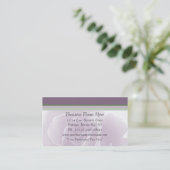 Cartes de visite floraux frais de rose sensible (Debout devant)
