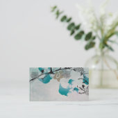 Cartes de visite floraux japonais abstraits (Debout devant)