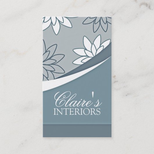 Cartes de visite floraux mous (Devant)