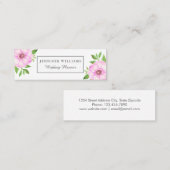 Cartes de visite floraux roses (Devant / Derrière)