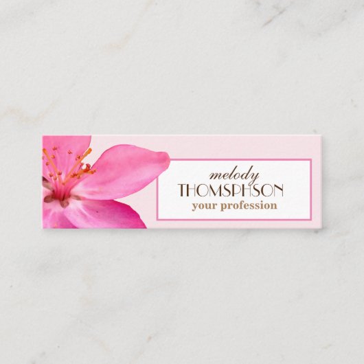 Cartes de visite floraux roses (Devant)