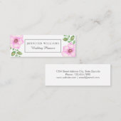 Cartes de visite floraux roses (Devant / Derrière)