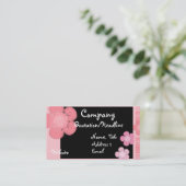 Cartes de visite floraux roses de frontière (Debout devant)