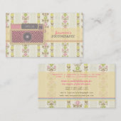 Cartes de visite floraux vintages de photographie (Devant / Derrière)