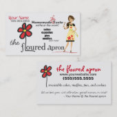 Cartes de visite Floured de Baker de maison de (Devant / Derrière)