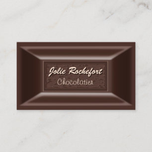 Cartes de visite foncés crémeux de Chocolatier d