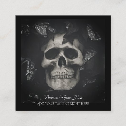 Cartes de visite foncés de crâne (Devant)
