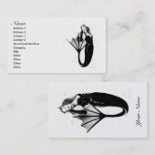Cartes de visite foncés de sirène (Devant / Derrière)