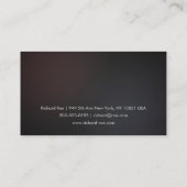 Cartes de visite foncés professionnels créatifs (Dos)