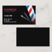 Cartes de visite foncés professionnels de coiffeur (Devant / Derrière)