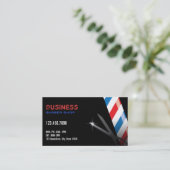 Cartes de visite foncés professionnels de coiffeur (Debout devant)