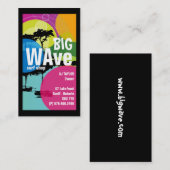 Cartes de visite frais de magasin de surf (Devant / Derrière)