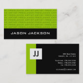 Cartes de visite frais de monogramme (Devant / Derrière)