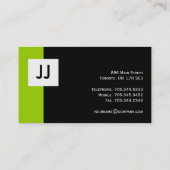 Cartes de visite frais de monogramme (Dos)