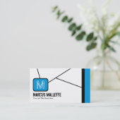 Cartes de visite frais de monogramme (Debout devant)