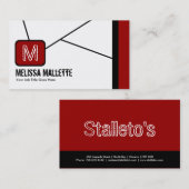 Cartes de visite frais de monogramme (Devant / Derrière)