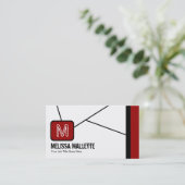 Cartes de visite frais de monogramme (Debout devant)