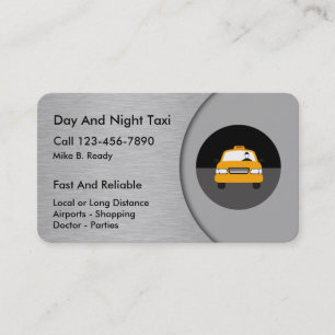 Cartes de visite frais de taxi