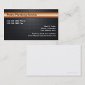 Cartes de visite frais de tuyauterie (Devant / Derrière)