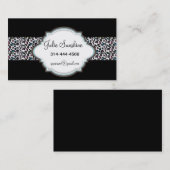 Cartes de visite frais d'empreinte de léopard (Devant / Derrière)