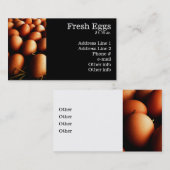 Cartes de visite frais d'oeufs (Devant / Derrière)