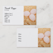 Cartes de visite frais d'oeufs (Devant / Derrière)