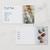 Cartes de visite frais d'oeufs (Devant / Derrière)