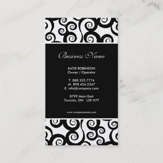 Cartes de visite frais et géniaux (Devant)