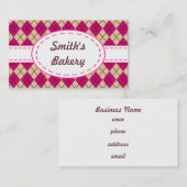 Cartes de visite Framboise Argyle (Devant / Derrière)