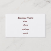 Cartes de visite Framboise Argyle (Dos)