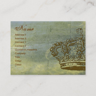 Cartes de visite français de parchemin de couronn