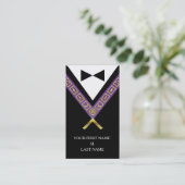 Cartes de visite Freemason - Masonic Purple & Gold (Debout devant)