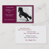 Cartes de visite frisons de ferme (Devant / Derrière)