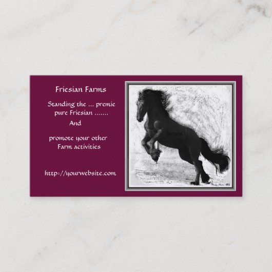 Cartes de visite frisons de ferme (Devant)
