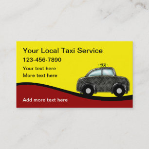 Cartes de visite fun et tendance pour Taxi