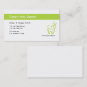 Cartes de visite gais de dentiste (Devant / Derrière)