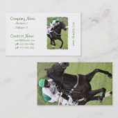 Cartes de visite galopants de cheval de course (Devant / Derrière)